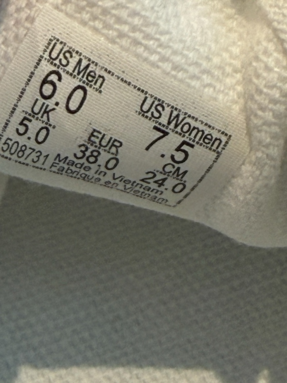 Vans Women's White Authentic Sneakers with Water/Stain Shield Spray - Picture 13 of 14